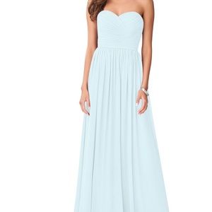 Azazie strapless bridesmaid dress. Size A6. Color MIST